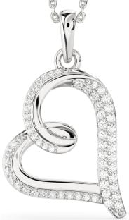 Diamond White Gold Heart Necklace