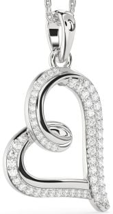 Diamond Platinum Heart Necklace