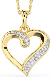 Diamond Gold Heart Necklace