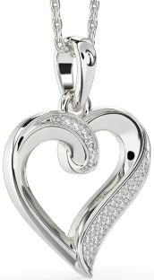Diamond Platinum Heart Necklace