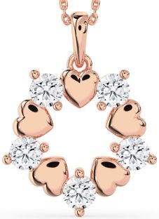 Diamond Rose Gold Heart Necklace