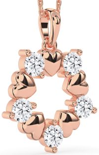 Diamond Rose Gold Heart Necklace
