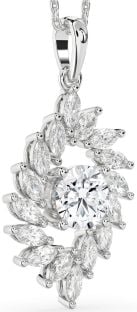 Diamond Silver Solitaire Necklace