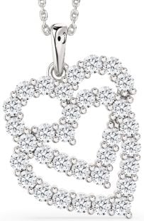 Diamond White Gold Heart Necklace