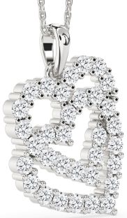 Diamond White Gold Heart Necklace