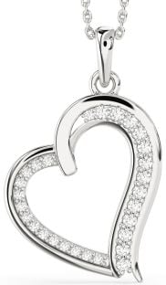 Diamond White Gold Heart Necklace