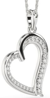 Diamond White Gold Heart Necklace