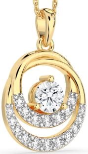 Diamond Gold Circle Necklace