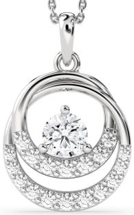 Diamond White Gold Circle Necklace