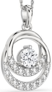 Diamond White Gold Circle Necklace