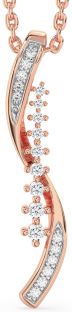 Diamond Rose Gold Round Necklace