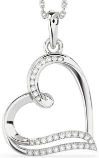Diamond Platinum Heart Necklace
