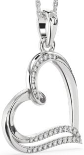 Diamond White Gold Heart Necklace