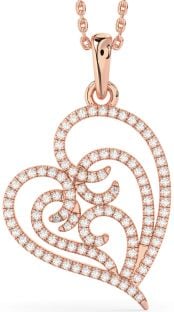 Diamond Rose Gold Heart Necklace