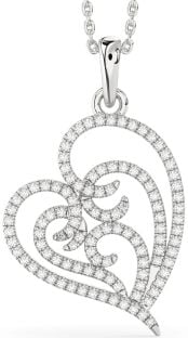 Diamond White Gold Heart Necklace