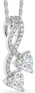Diamond White Gold Heart Necklace