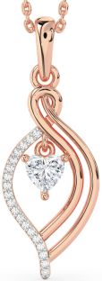 Diamond Rose Gold Heart Necklace