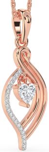 Diamond Rose Gold Heart Necklace