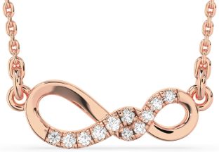 Opal Rose Gold Infinity Necklace