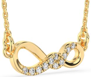 Diamond Gold Infinity Necklace