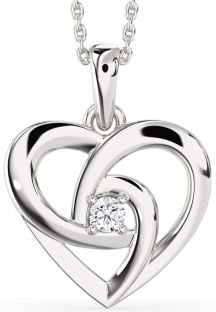 Diamond White Gold Heart Necklace