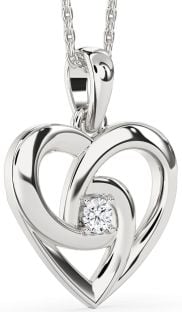 Diamond Platinum Heart Necklace