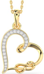 Diamond Gold Heart Infinity Necklace