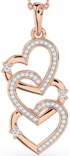 Diamond Rose Gold Heart Necklace