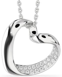 Diamond Platinum Heart Necklace