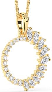 Diamond Gold Circle Necklace