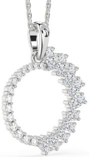 Diamond White Gold Circle Necklace