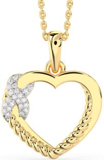 Diamond Gold Heart Infinity Necklace