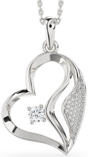Diamond White Gold Heart Necklace