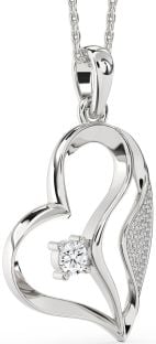 Diamond Platinum Heart Necklace