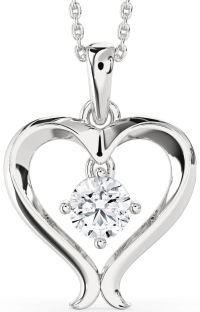 Diamond White Gold Heart Necklace