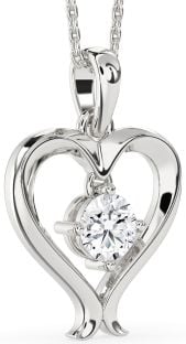 Diamond Platinum Heart Necklace
