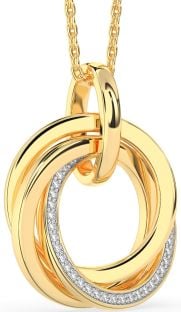 Diamond Gold Circle Necklace