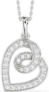 Diamond White Gold Heart Necklace