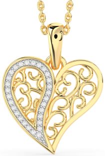 Diamond Gold Heart Necklace