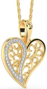 Diamond Gold Heart Necklace