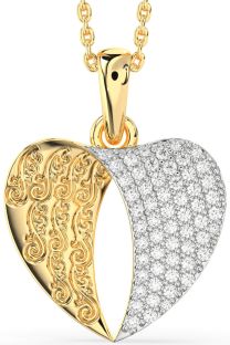 Diamond Gold Heart Necklace
