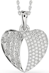 Diamond White Gold Heart Necklace