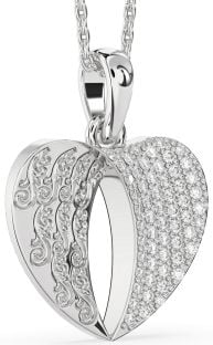 Diamond White Gold Heart Necklace