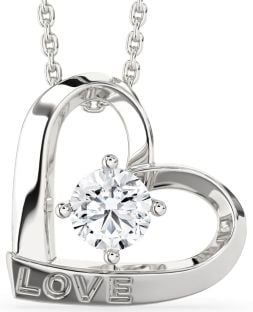 Diamond White Gold Heart Necklace