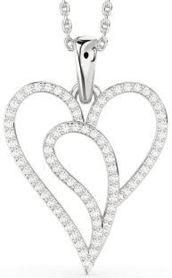 Diamond White Gold Heart Necklace