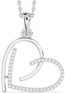 Diamond White Gold Heart Necklace