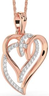 Diamond Rose Gold Heart Necklace
