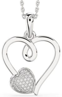Diamond White Gold Heart Necklace