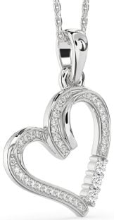 Diamond Platinum Heart Necklace