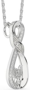 Diamond White Gold Infinity Angel Necklace